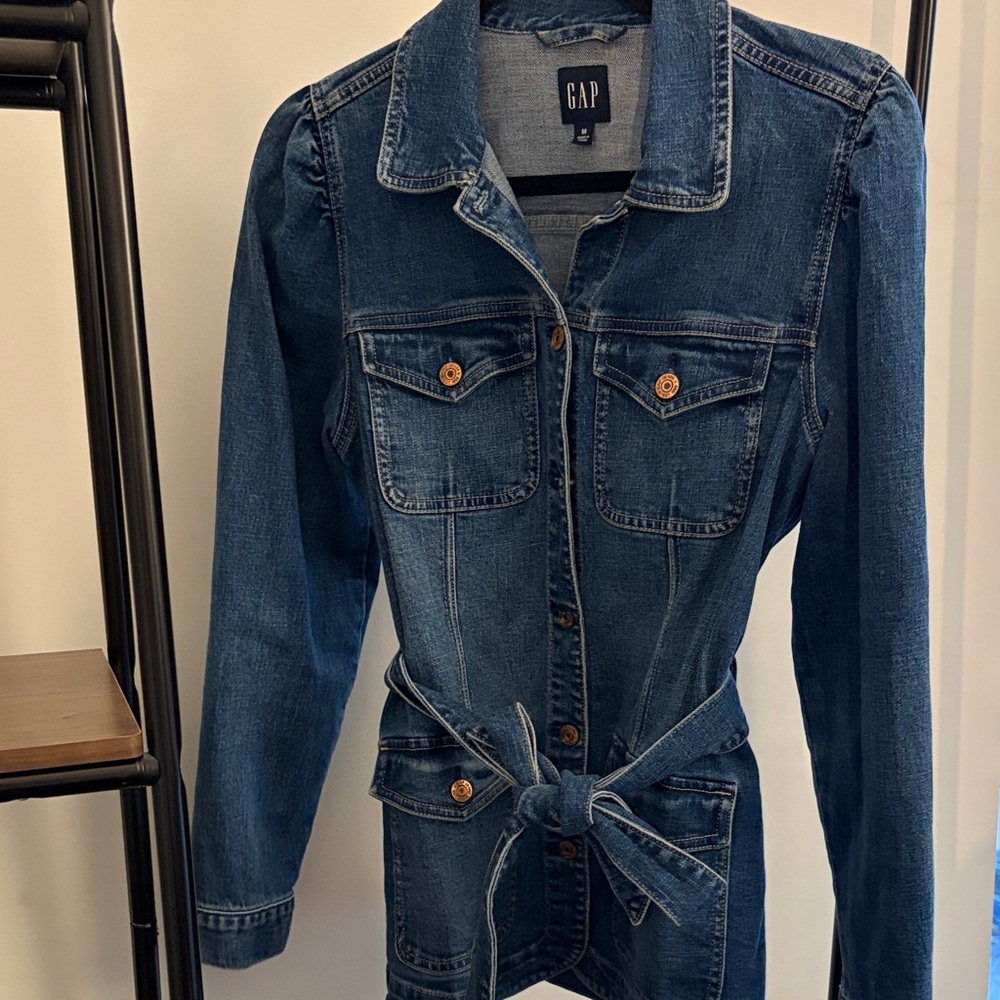GAP Women's Belted Indigo Jean Jacket